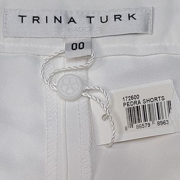 Trina Turk Pedra Lace Eyelet White Skort Shorts Size 0 NWT - Picture 9 of 12